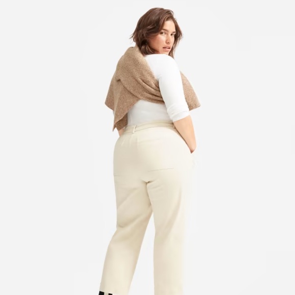 NWT Everlane The Straight-Leg Cropped short jeans Size 14 in Sandstone casual - Picture 3 of 4